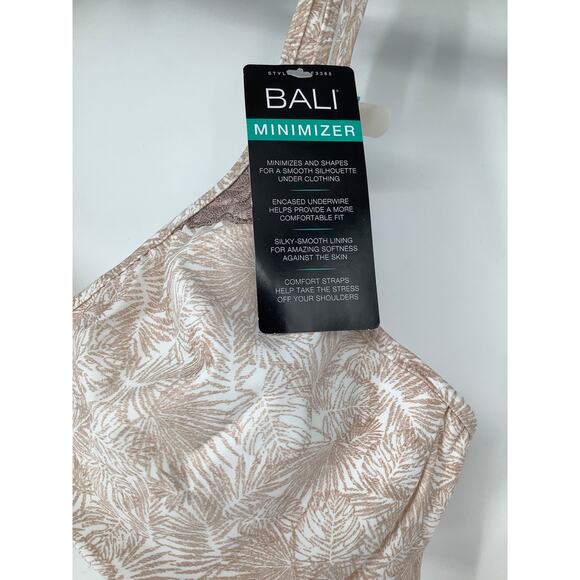 Bali Women's 36C Fan Leaf Passion for Comfort Minimizer Bra Underwire G4-6 - Picture 5 of 11